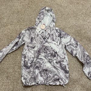 Kohl’s Marble Print Windbreaker Hoodie